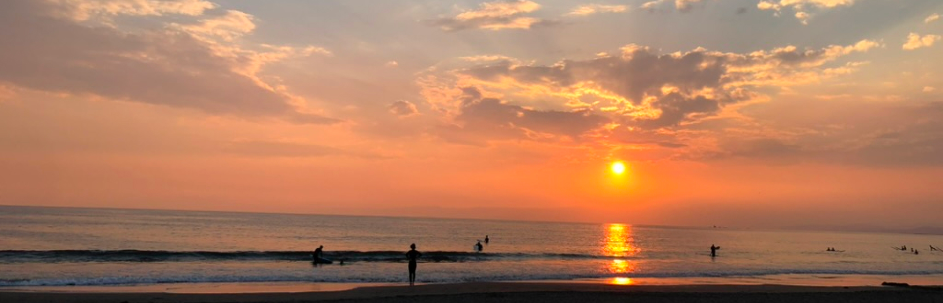 ビーチの夕日
